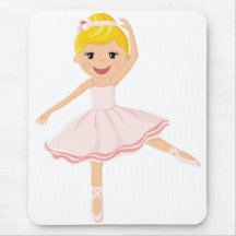 Ballerina dancer blond mouse pad