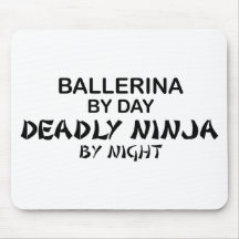 Ballerina Deadly Ninja by Night Mouse Pad