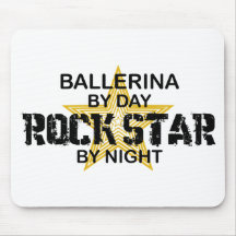 Ballerina Rock Star by Night Mousemat
