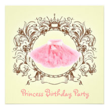ballerina Tutu Princess Birthday Party invitation