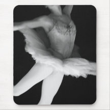 Ballet - Dance - Ballerina 9 - Black & White Mouse Mats