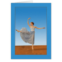 Ballet Dancer Blank Greeting Card