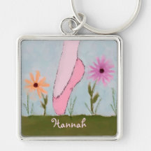 Ballet in Flowers Customisable Keychain