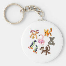 BALLOON ANIMAL PARTY KEY CHAINS