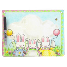 Balloon bunnies dry erase board