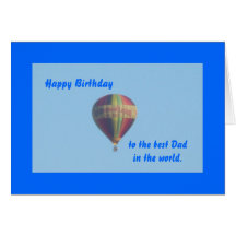 Balloon Dad Birthday Card