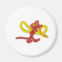 Balloon dragon refrigerator magnets