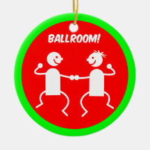 Ballroom dancers christmas ornament