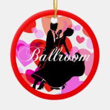 Ballroom dancers christmas tree ornaments