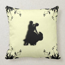 Ballroom Dancers Silhouette Mojo Pillow