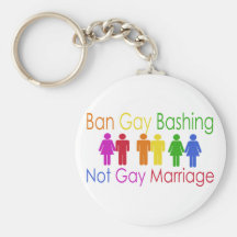 Ban Gay Bashing Key Chain