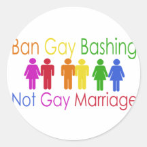 Ban Gay Bashing Sticker