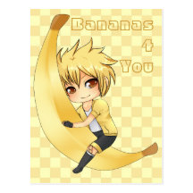 Banana Boy chibi Post Cards