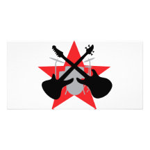 band guitar drum star picture card