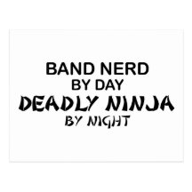 Band Nerd Deadly Ninja by Night Post Cards