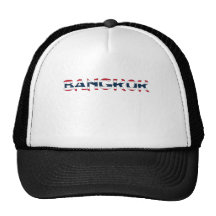 Bangkok Apparel with Thai Flag Background Mesh Hats