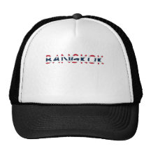 Bangkok Apparel with Thai Flag Background Hats