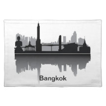 Bangkok skyline place mats