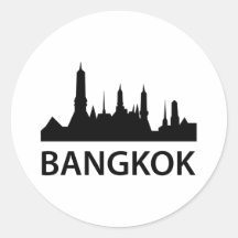 Bangkok Skyline Round Sticker