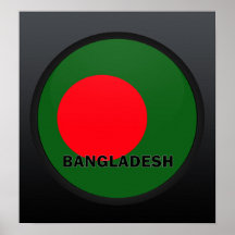 Bangladesh Roundel quality Flag Posters