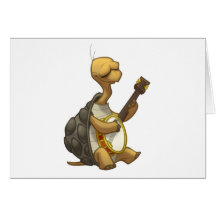 Banjo-Strummin’ Tortoise Card (Blank Inside)