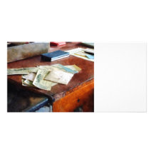 Bank Checks Dated 1923 Photo Card Template