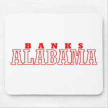 Banks, Alabama City Design Mouse Pads