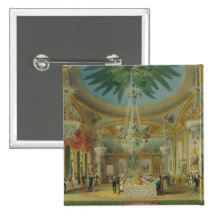 Banqueting Room, from 'Views of Royal Pavilion Pin