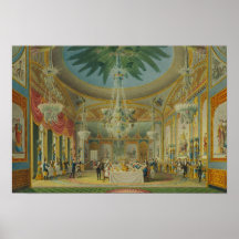 Banqueting Room, from 'Views of Royal Pavilion Print
