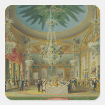 Banqueting Room, from 'Views of Royal Pavilion Square Sticker