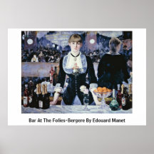 Bar At The Folies-Bergere By Edouard Manet Poster