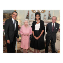 Barack and Michelle with Queen Elizabeth Post Cards