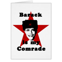 Barack Is My Comrade Card