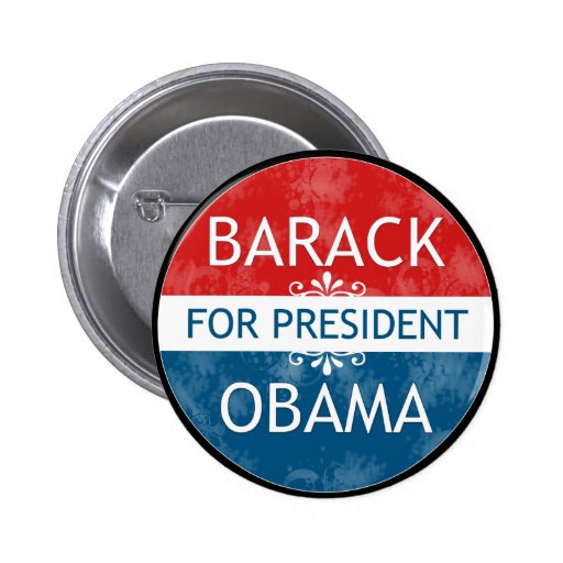 Barack Obama for president pin