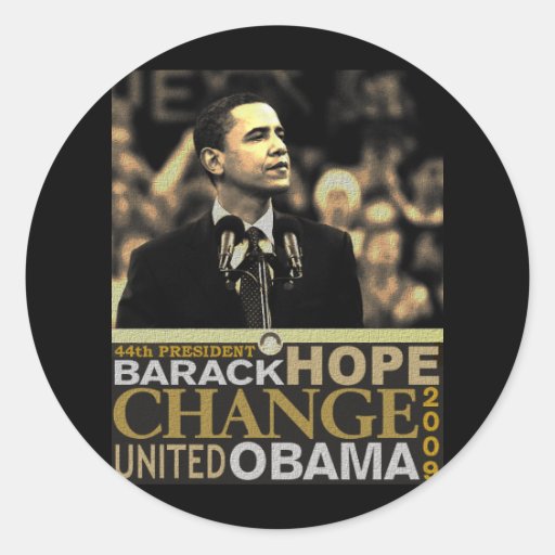 Barack Obama Hope Round Sticker