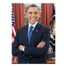 Barack Obama portrait Personalized Invites