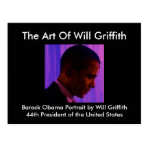 BARACK OBAMA PORTRAIT POSTCARD