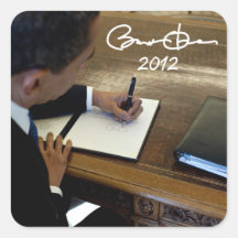 Barack Obama Square Stickers