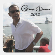 Barack Obama Square Stickers