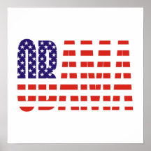 Barack Obama Support USA Flag Tees Gifts Poster