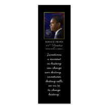 Barack Obama with JFK - Bookmarker Business Card Template