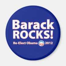 Barack ROCKS! Re-elect Obama 2012 Magnets