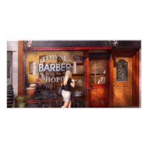 Barber - Barbershop - Time for a haircut Personalised Photo Card