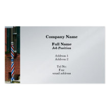 Barber Shop Entrance - Platinum Finish Business Card