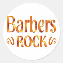 Barbers Rock Round Stickers