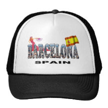 Barcelona Spain Mesh Hats