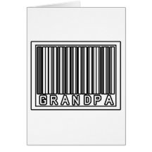 Barcode Grandpa Greeting Card