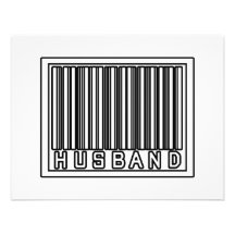 Barcode Husband Personalised Invites