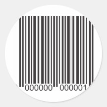 Barcode Round Stickers