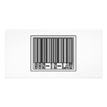 Barcode Son-In-Law Customized Photo Card